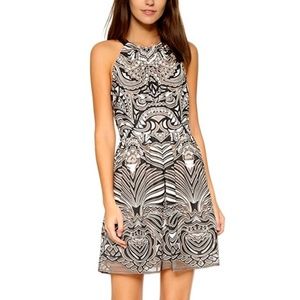 BCBG Cailyn Burnout Mesh Dress